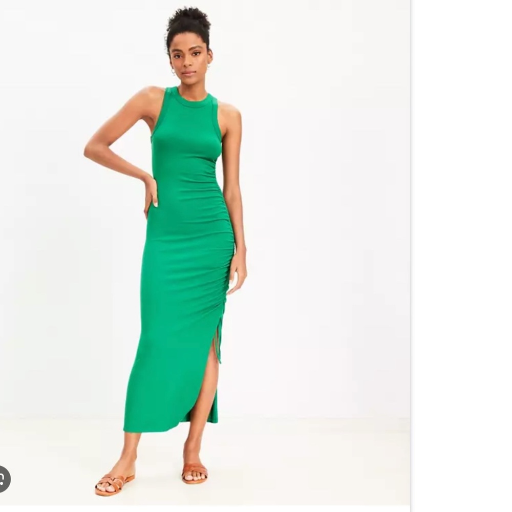 Loft Beach Ribbed Racerback Maxi Dress